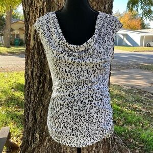 Y2K Leopard print top